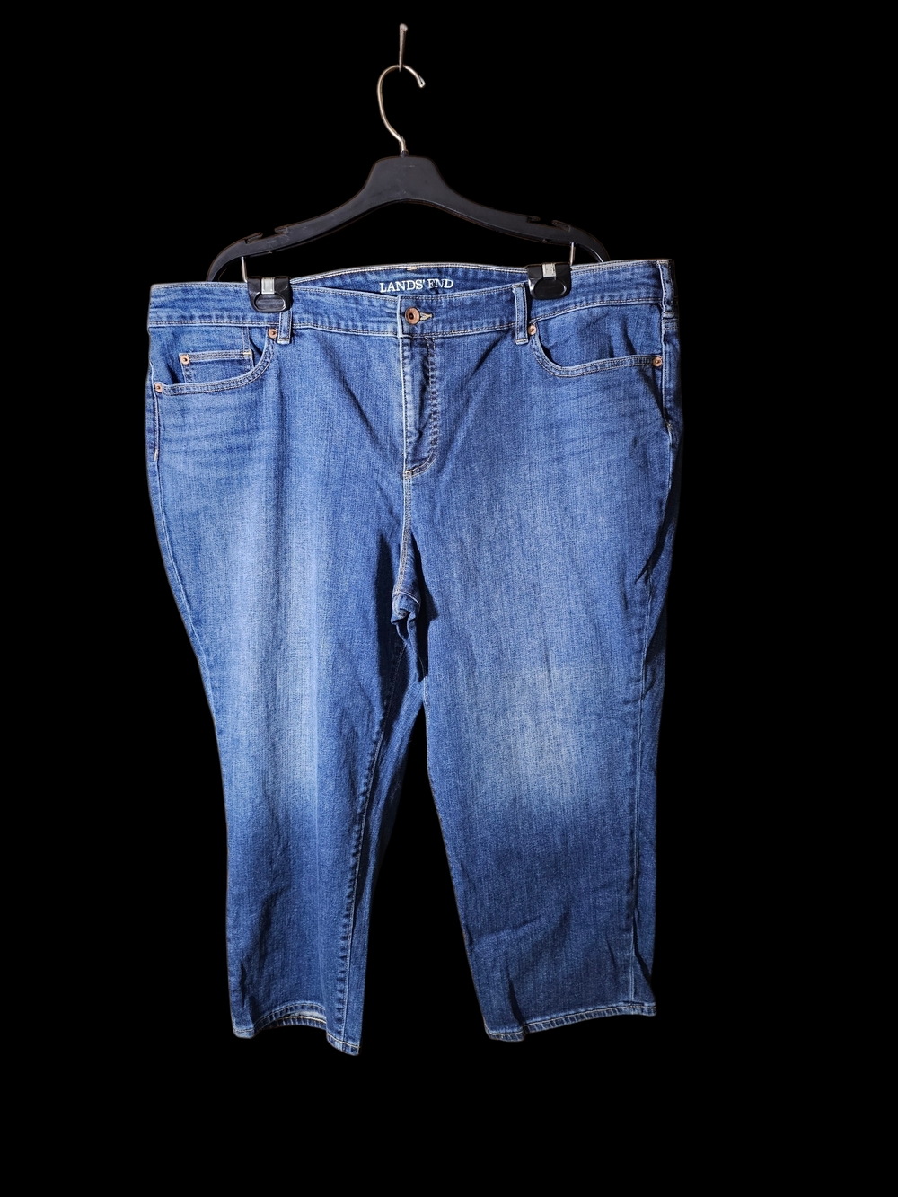 Lands' End Women's Medium Blue Cropped Jeans